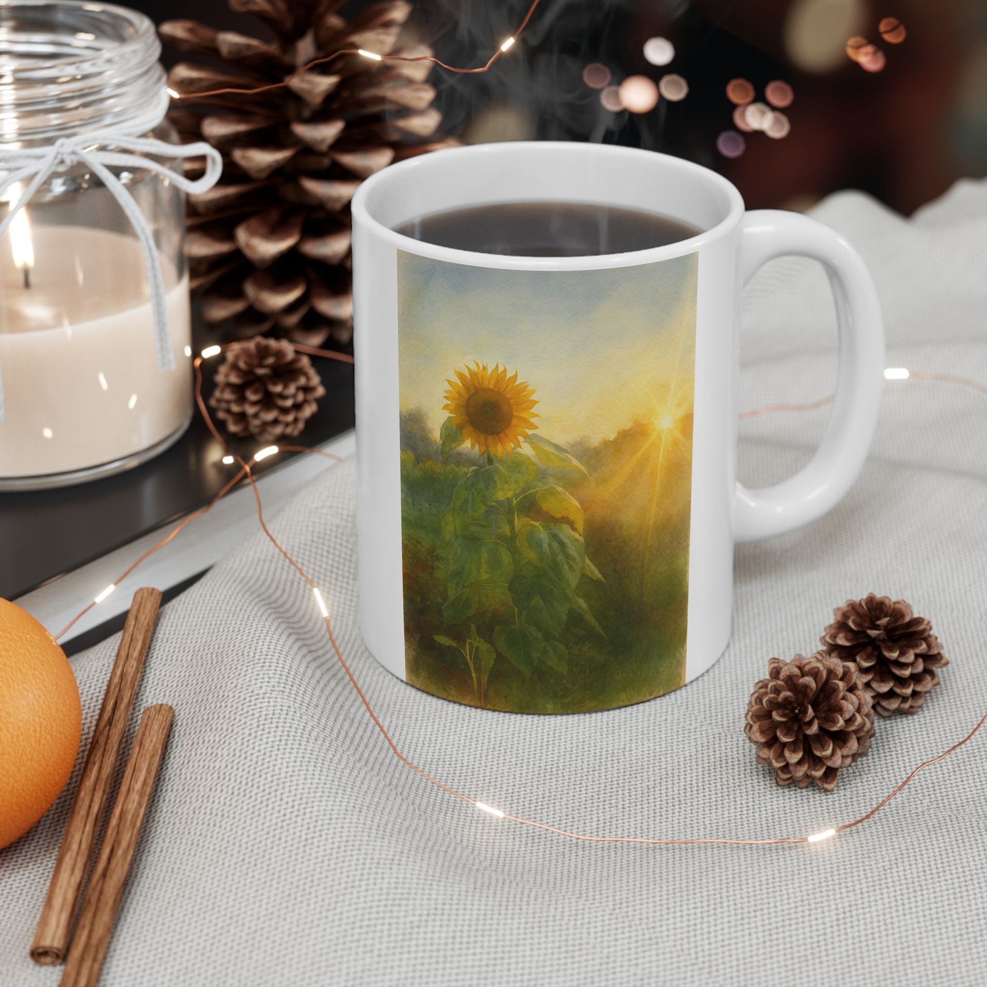 Sunflower Sunset Ceramic Mug