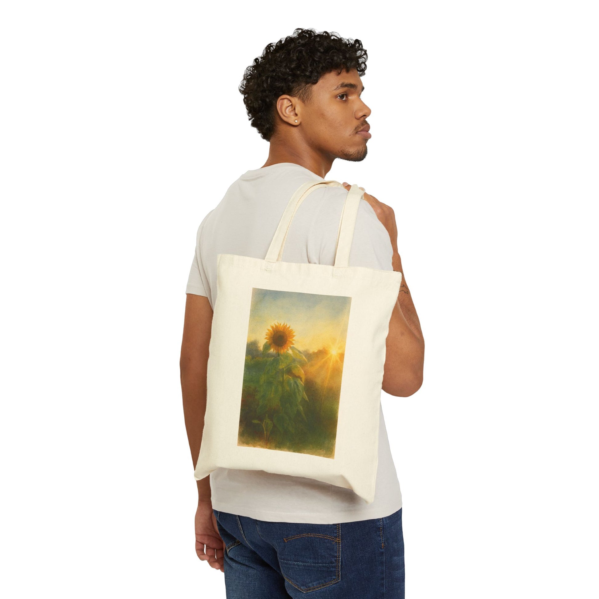 Sunflower Sunset Canvas Tote Bag