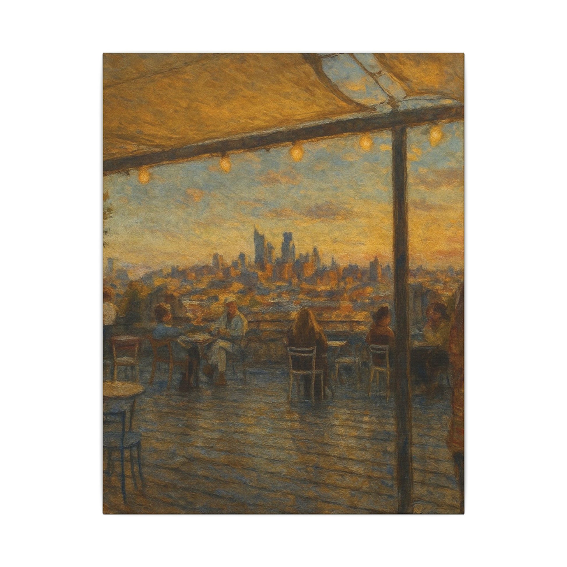 Golden Hour over Philadelphia, Canvas Print by Rachel Tannenbaum