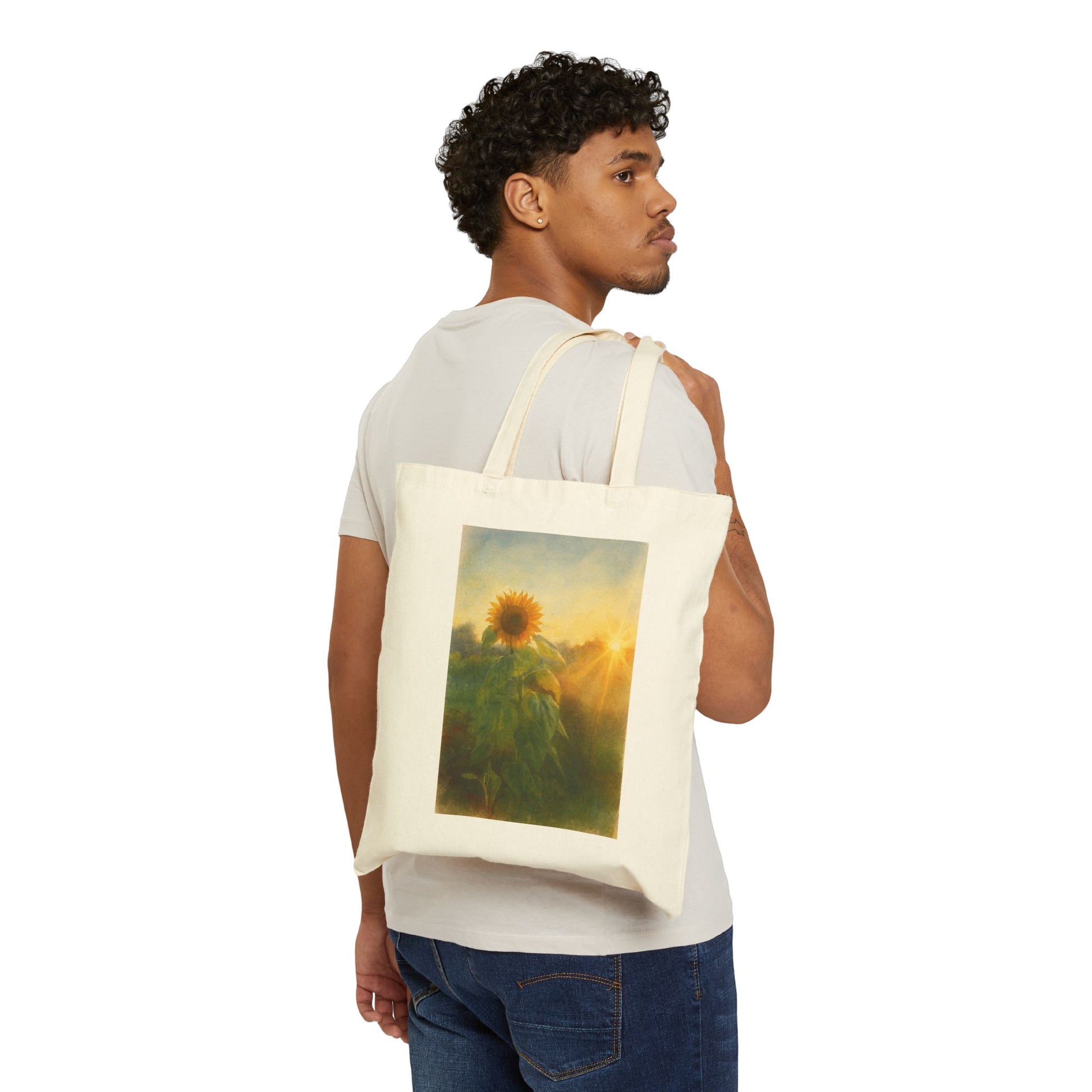 Sunflower Sunset Canvas Tote Bag