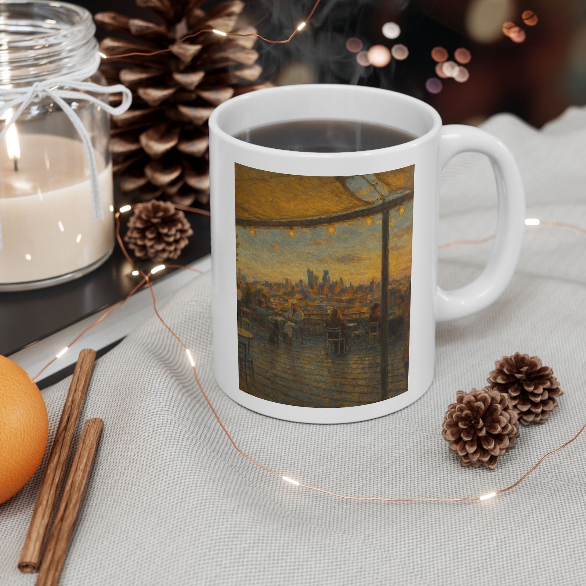 Golden Hour over Philadelphia Ceramic Mug